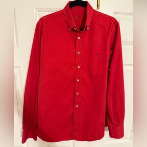 Carolina Herrera CH classic fit red button down shirt